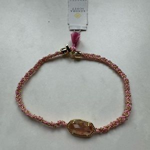 Kendra Scott Elaina Gold Friendship Bracelet in Rose Quartz